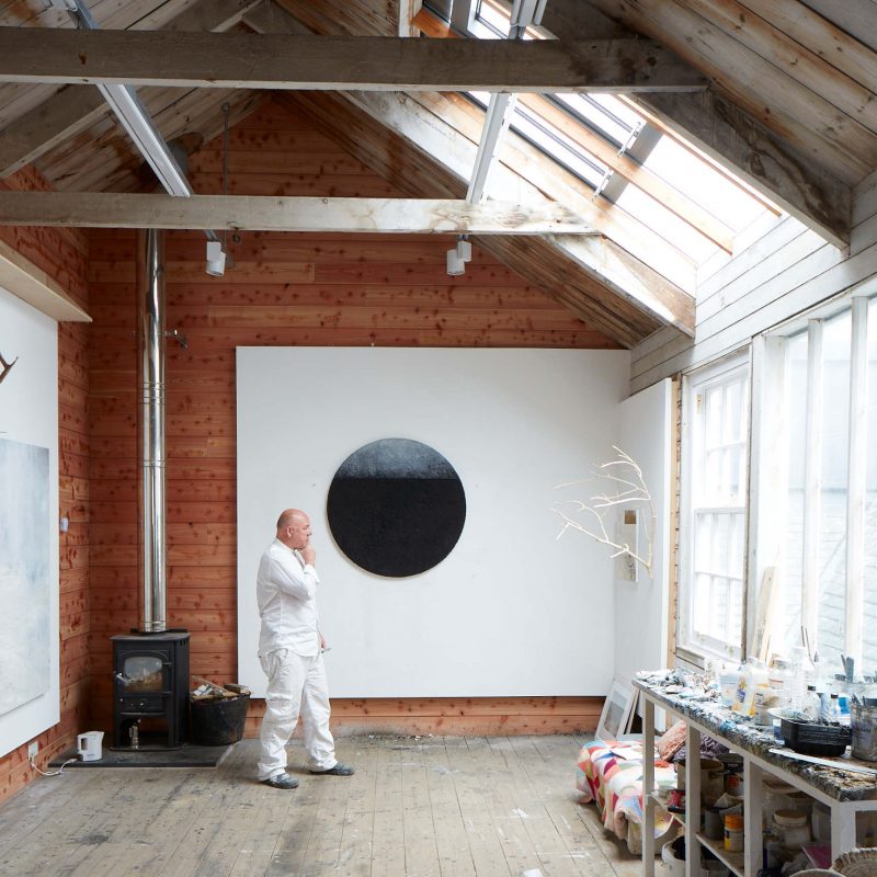 Gareth Edwards in painting studio
